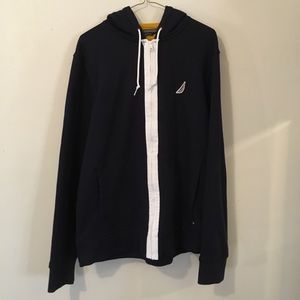 Nautica Sweatshirt Stripe Logo on Hood